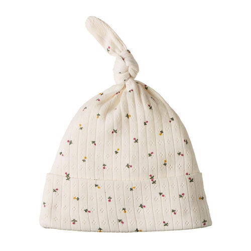 Nature Baby Knotted Beanie Pointelle